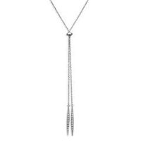 cadena en forma de y circonita de plata 925