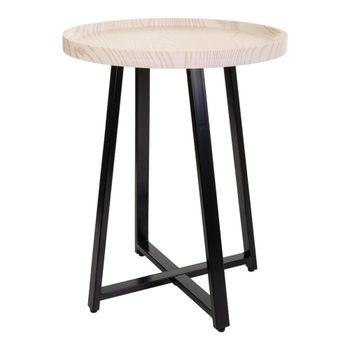 Mesa centro de metal negro d45x57
