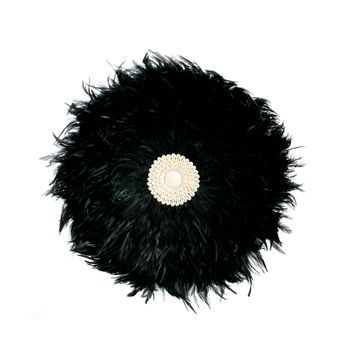 Juju Decorativo Plumas Bazar Bizar Costero L - Negro