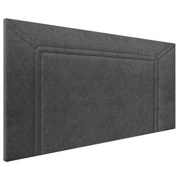 Cabecero Tapizado Milán | Cabezal Acolchado | Tapizado Teijdo Alta Gama Acuaqulin Antimanchas | Color Gris Marengo | Medida: 110x55x3cm (cama 105 Cm)