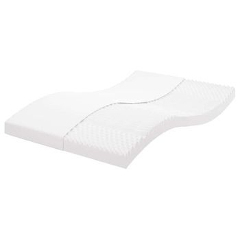 Colchón De Espuma De 7 Zonas Dureza 20 Ild Blanco 120x220 Cm Vidaxl