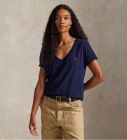 polo ralph lauren para mujer 211b14611008 camiseta cuello pico marino xxl casual algodon manga corta
