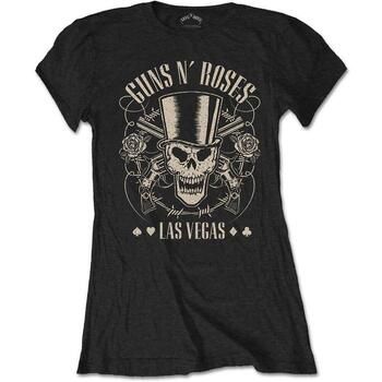 Guns N Roses Camiseta manga larga Top Hat, Skull Pistols Las Vegas para mujer