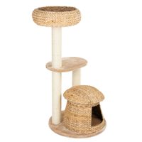 banana leaf bali cat tree - beige