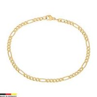 pulsera figaro de oro de 14 quilates 28 mm