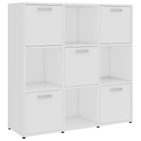 estanteria estanteria  libreria madera blanco 90x30x90 cm