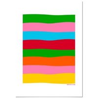 panorama cuadro de aluminio agatha ruiz de la prada colores lineas 70x100 cm