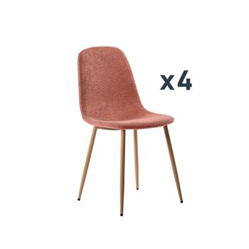 Packs 4 sillas tela terracota 43 cm x 87 cm cm