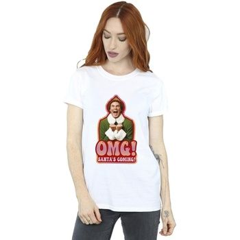 Elf Camiseta Santa's Coming para mujer