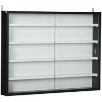 vitrina de pared 80x95x60 cm negro y blanco