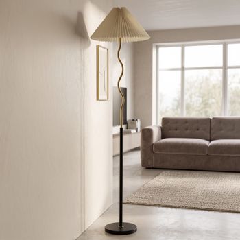 Lámpara de pie de metal negro cm ø 46x172