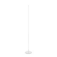 lampara de pie de metal blanco con difusor led de policarbonato