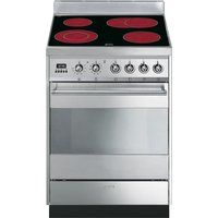 smeg symphony electric ceramic cooker - stainless steel stainless steel
