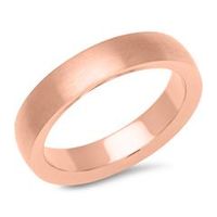 anillo de acero inoxidable chapado en oro rosa 49 mm de ancho