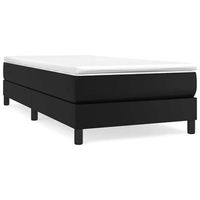 estructura de cama con somier cuero sintetico negro 90x200 cm vidaxl