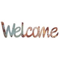 placa de pared de metal multicolor 70x20x1