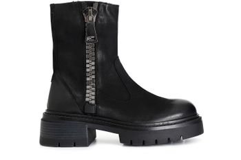 botín de mujer de nobuk con maxi cremallera black 40