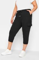 yours joggers negros capri cargo  mujer curvy y tallas grandes yours