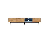 mueble tv 175cm de mdf con luz led y 3 puertasmadera