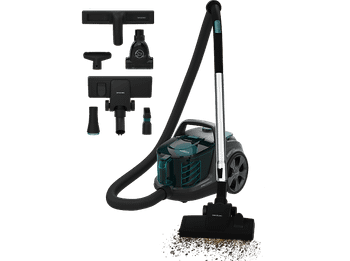 Aspirador sin bolsa - Cecotec Conga Rockstar Cyclonic XL ProAnimal, Potencia 900 W, Depósito 2.8 L, Doble filtro HEPA, 5 accesorios, Blue