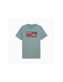 Camiseta Puma Graphics Box Verde Hombre