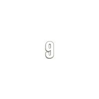 set 3 piezas numeros grandes adhesivos 9 blanco