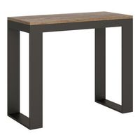 consola extensible 90x40196 cm tecno evolution small roble natural estructura antracita