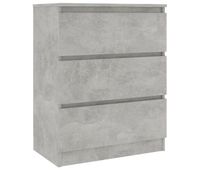 vidaxl aparador de madera contrachapada gris hormigon 60x35x76 cm