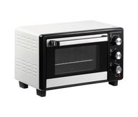 homcom horno electrico de sobremesa 16l 1400w horno portatil mini horno con 3 modos de calor temperatura hasta 230 r temporizador 60 min bandeja de horneado y rejilla 44x32x281 cm blanco y negro