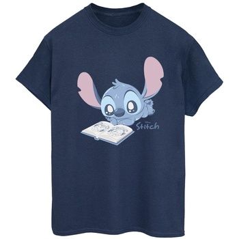 Disney Camiseta Reading Lying Down para mujer
