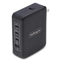cargador gan startechcom 140w 3xusb-c 1xusb-a power delivery internacional negro