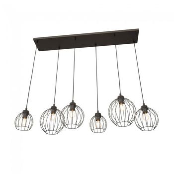 Lámpara de techo fersan negro (6 luces)
