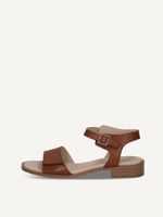 caprice heeled sandal brown made of leather with block heel size 41