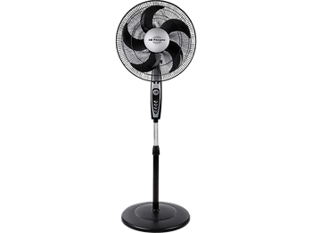 Ventilador de pie - Orbegozo SF0149, 40 cm, 5 aspas, 3 niveles, Oscilante, Negro