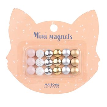 Set de 18 mini imanes multicolores