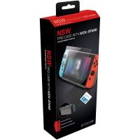 gioteck nsw pro case funda stand magnetica  cristal templado 9h para nintendo switch