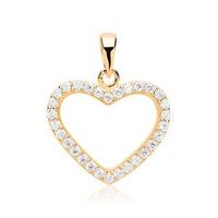 colgante corazon plata 925 banado en oro