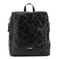 mochila con efecto piel metalizada black