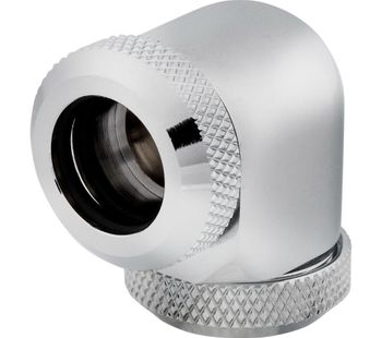 CORSAIR Hydro X Series XF Hardline 90° 12 mm Fitting - Chrome, Pack of 2