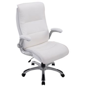 Silla De Oficina Villach Xxl Simil Cuero Blanco 76x74x108 Cm Clp