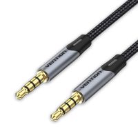 cable estereo vention baqhf jack 35mm macho a macho 1m gris chapado en oro