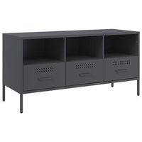mueble para tv acero gris antracita 1005x39x505 cm vidaxl