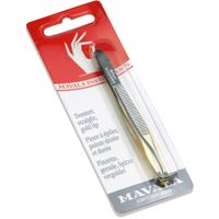 mavala straight tweezers - gold tip