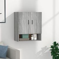 armario de pared  mueble pared madera contrachapada gris sonoma 60x31x70 cm cfw740740