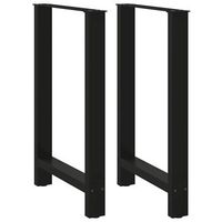 patas para mesa de bar negras 2 unidades 60 x 90-91 cm acero vidaxl