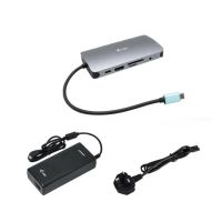 base para portatil i-tec metal nano dock hdmi vga lan usb-c cargador 112w plata