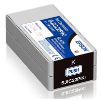 cartucho de tinta epson sjic22pk negro pigmentado para tm-c3500