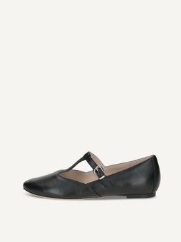 CAPRICE Slipper, black, made of Leather with Block heel, Size 37