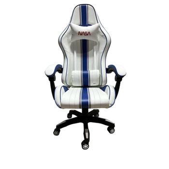 Silla gaming Nasa Atlantis BIS respaldo ajustable 120 kg azul/blanco
