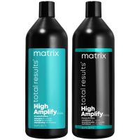 matrix total results volumising high amplify shampoo and conditioner 1000ml duo for fine and flat hair